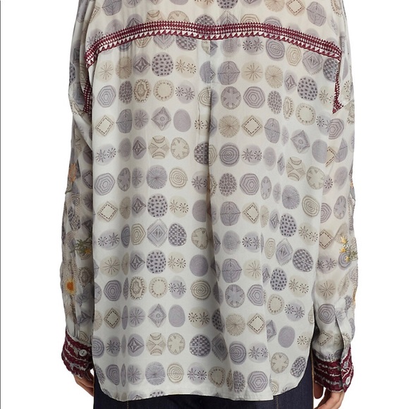 SOLD*** $315 NWT Sz 3X Jessabella Johnny Was 100% Silk Embroidered Blouse - Picture 6 of 16